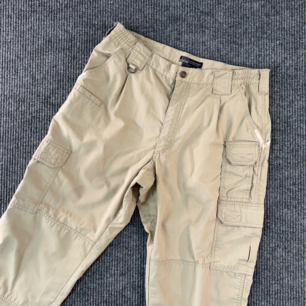 5.11 Tactical Pant Ripstop Men 34x31 Beige Cargo Rugged Utility Workwear Outdoor